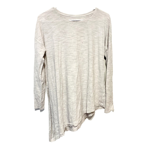 LULULEMON Shirt Women Sz Medium Long Sleeve Heather Grey Crewneck Asymmetrical