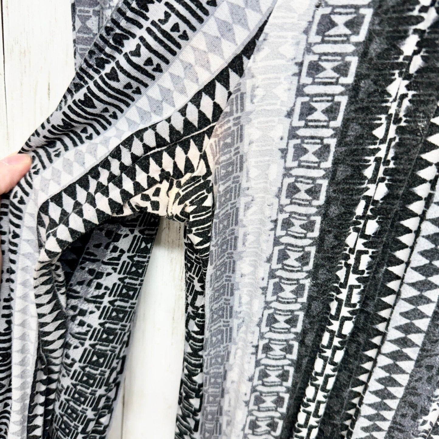 MOSSIMO Womens Medium Pants Boho Wide Leg Villa Palazzo Black Print Pull On