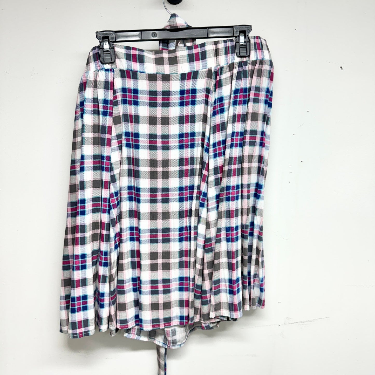 Torrid Women Blue & White Mini Chalis Skirtall Rustic Plaid Size 3 3X