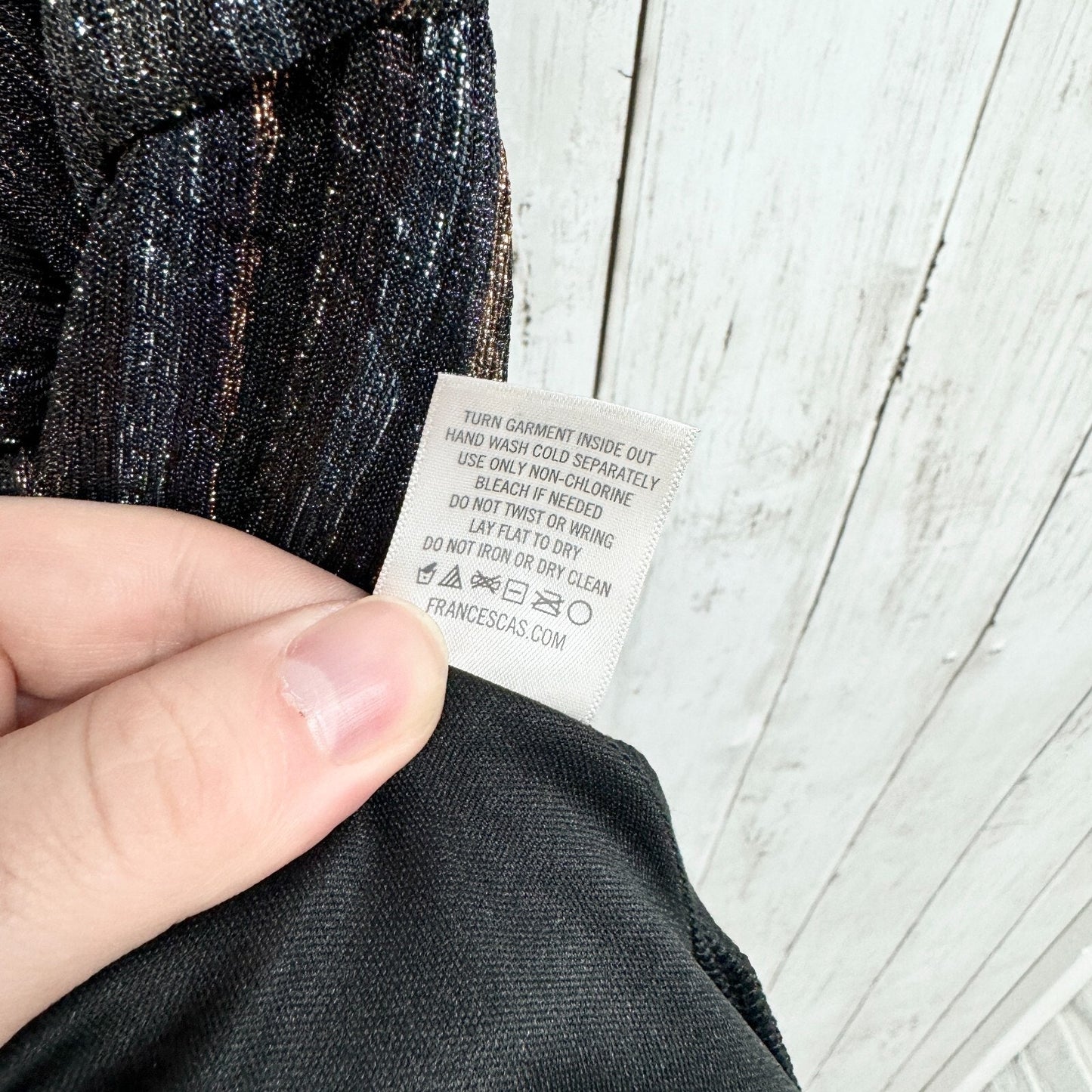 Francescas Dress Women Size XS Sparkly Spaghetti Black Gold Sparkle Cocktail NWT