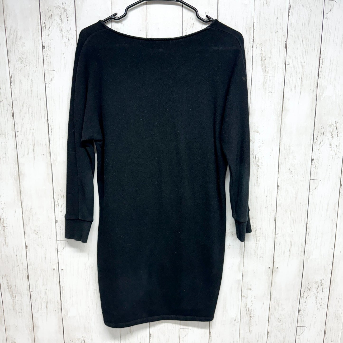 James Perse Dress Womens 1 S Long Sleeve V Neck Long Sleeve Black Classic Jersey