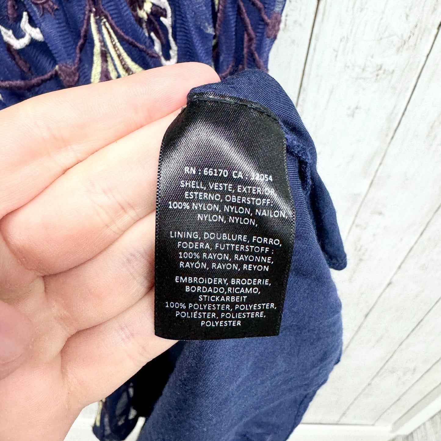 Anthropologie Moulinette Dress Sz 2 Soeurs Alicante Embroidered A-Line Blue Midi