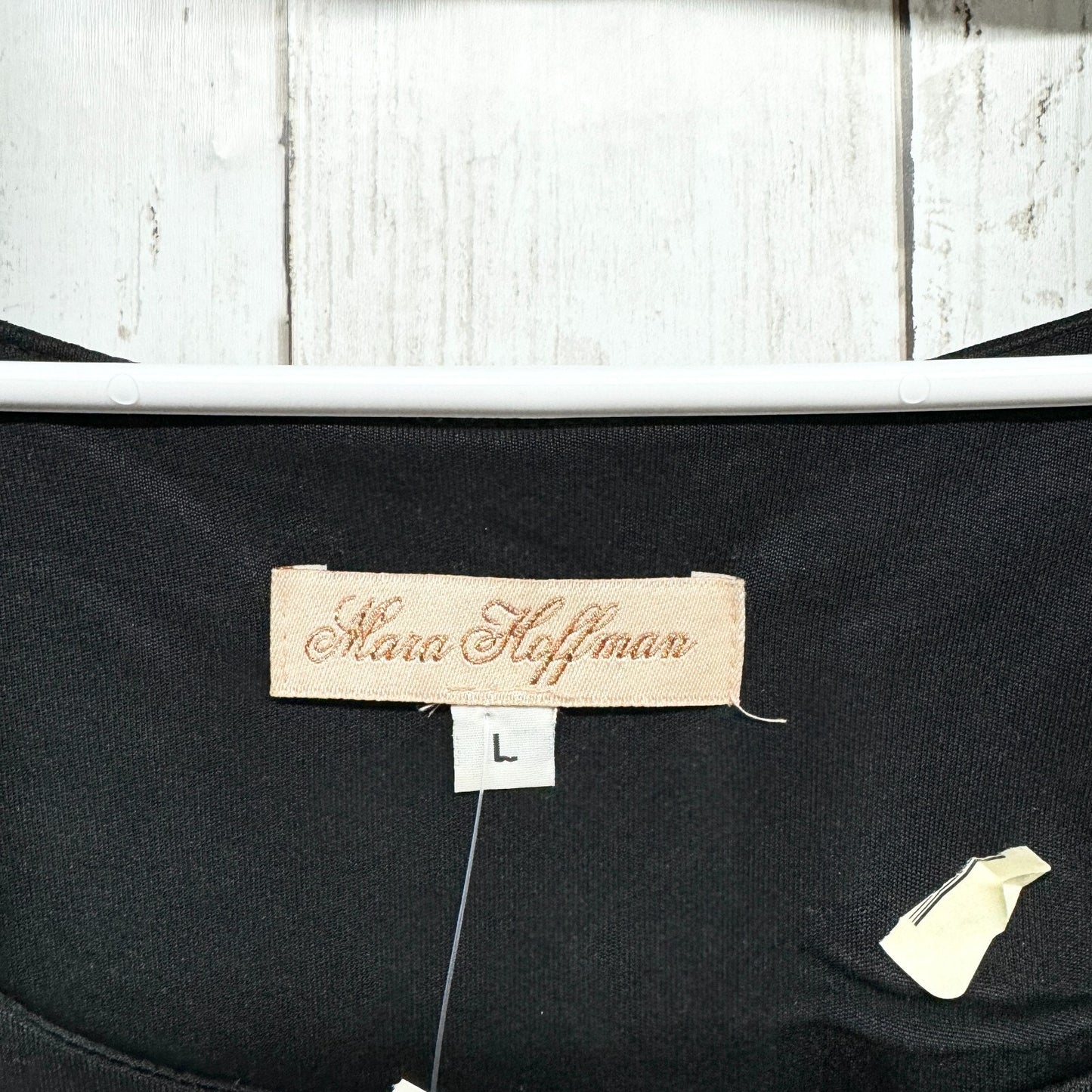 Mara Hoffman Dress Women Size L Vintage Black Long Sleeve Mini Draped 100% Silk