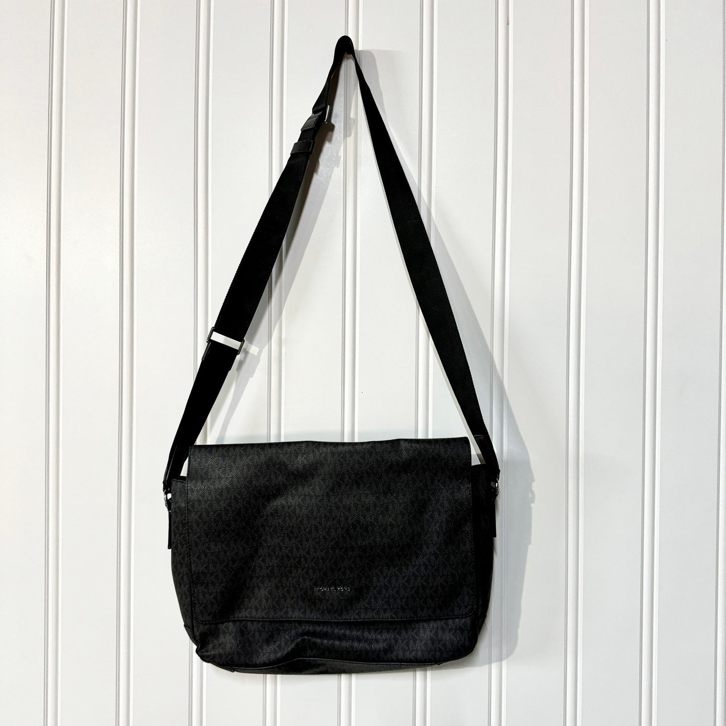 Michael Kors Men’s Cooper All Over Print Book Bag Messenger Bag In Black