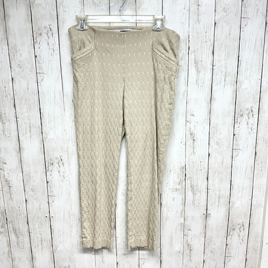 Van Heusen Pants Women Size 6 Stretch Extensible Tan Textured Pull On Straight