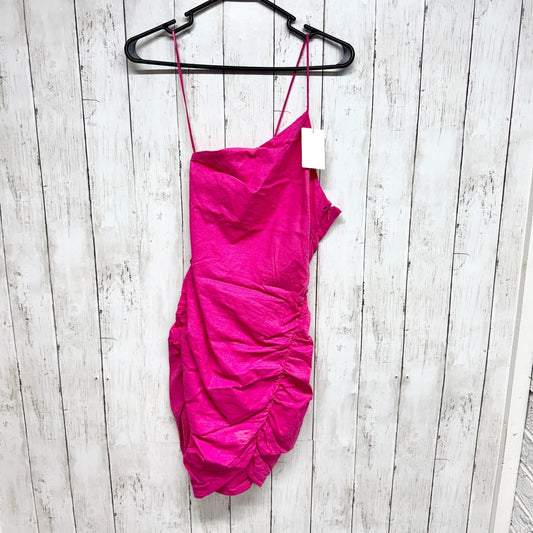 Edition Express Dress Women Size XXS Pink Asymmetric Side Rouch Sleeveless Mini