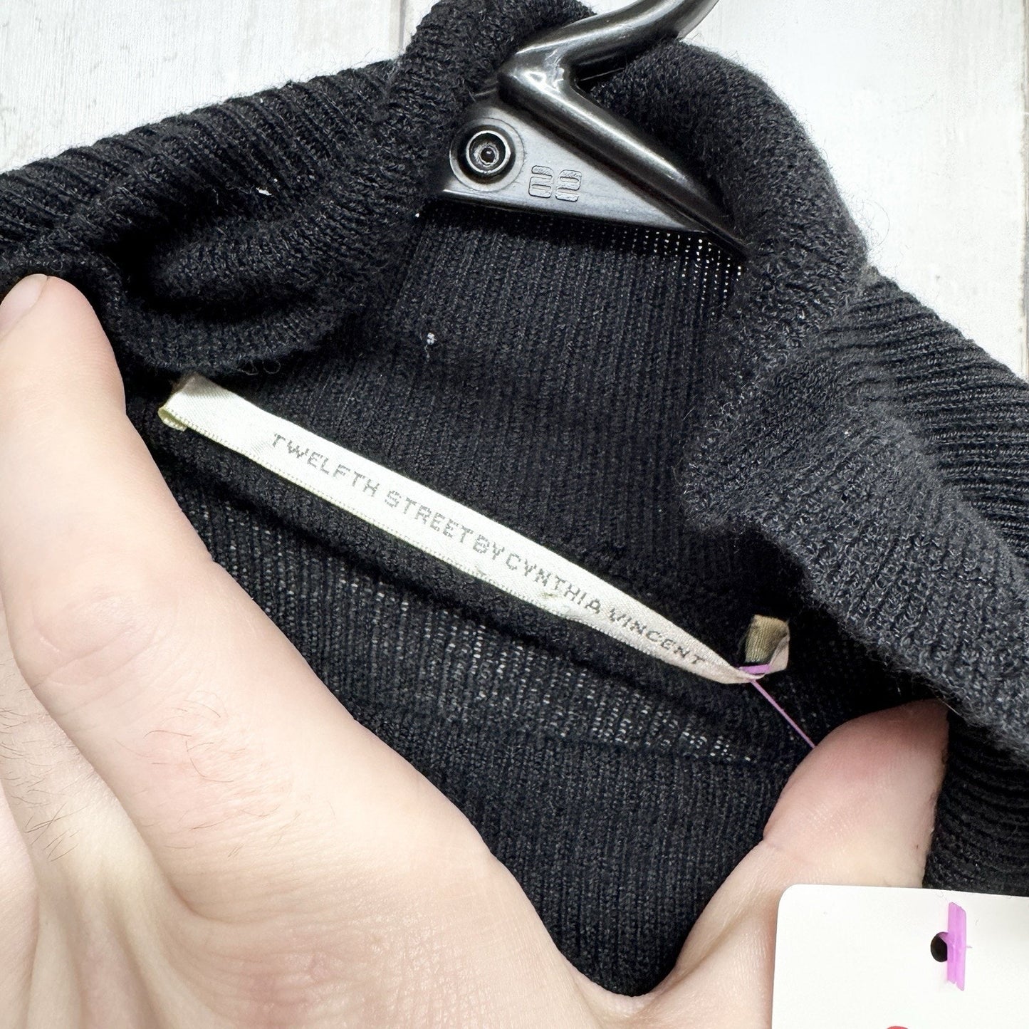 Twelfth Street by Cynthia Vincent Sweater Women Sz PS Ruffle Neck Long Sleeve