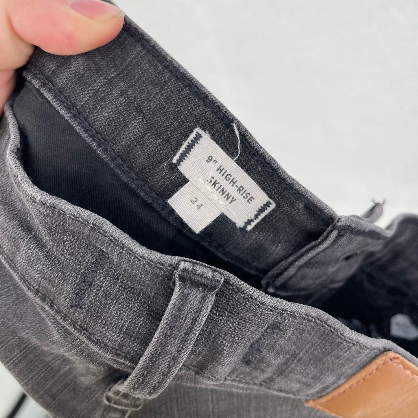 Madewell Women 9" High Rise Skinny Jeans Black Skinny Jeans Size 24