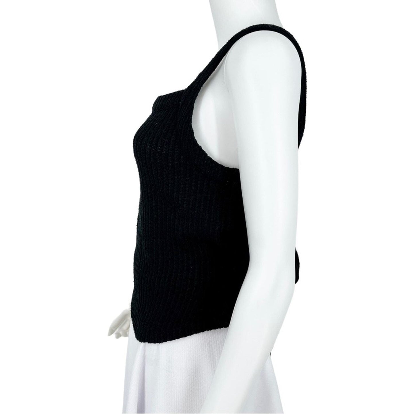 MADEWELL Tank Top Women Size Small Bow Black Accent Wool Sweater Knit