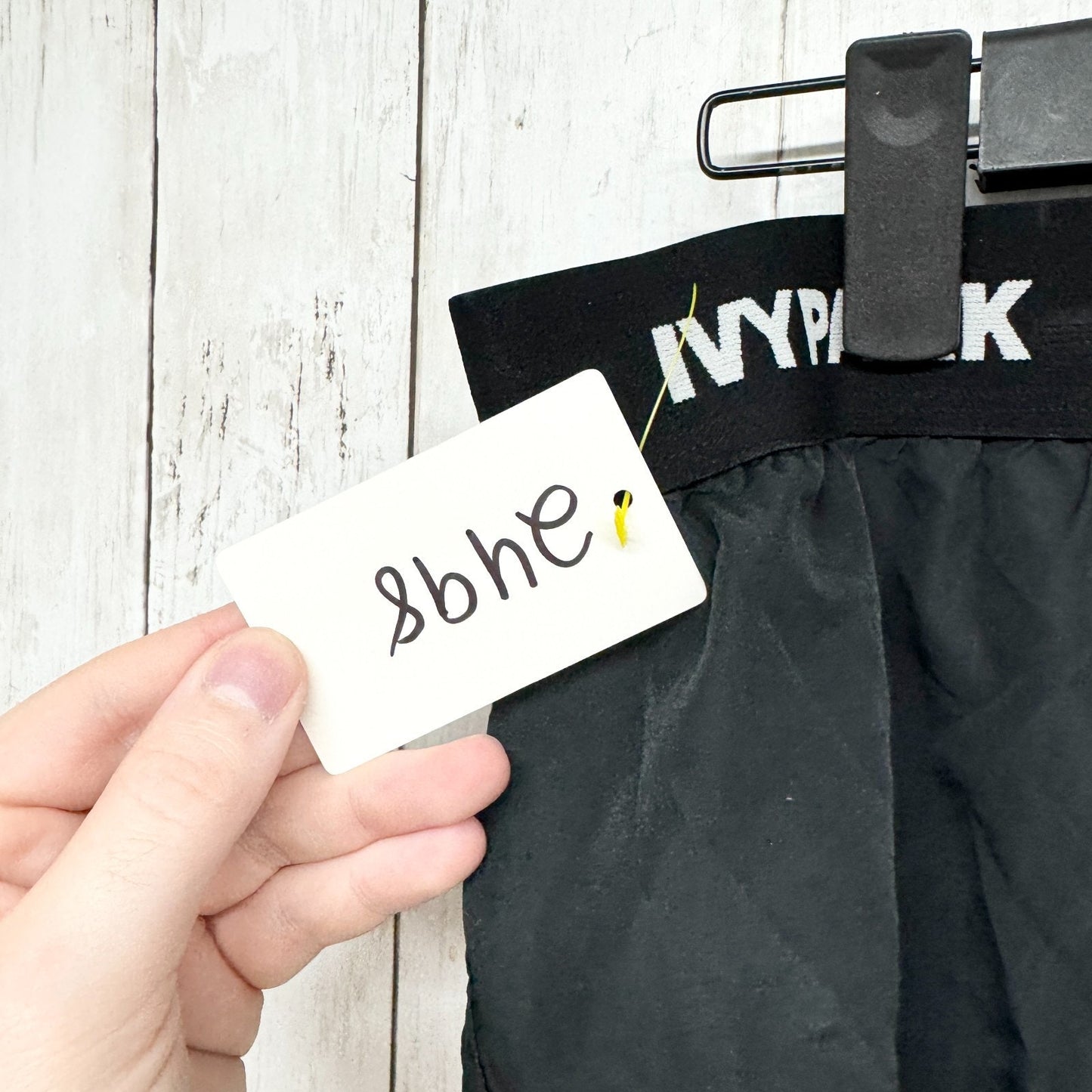 Ivy Park Short Women Size Large Black Athletic Elastic Waist Logo Shorts Casual