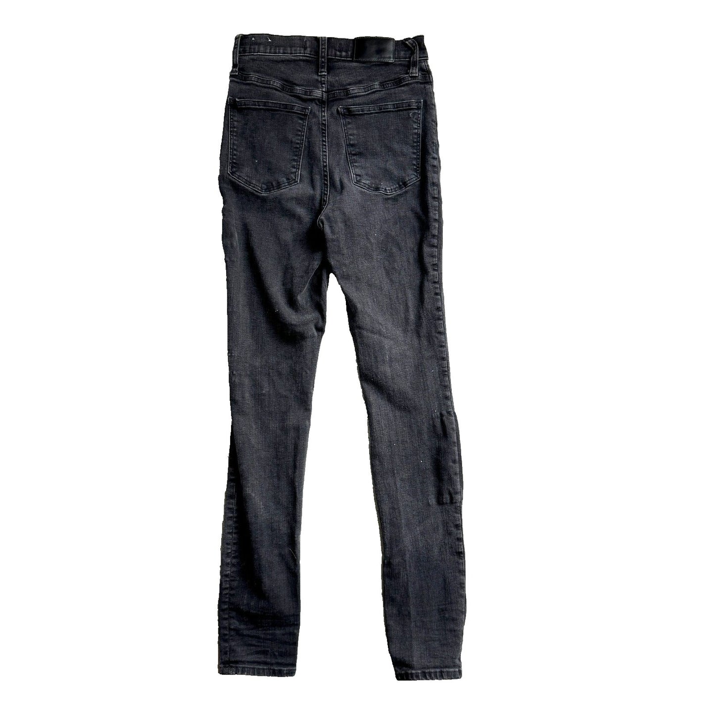 Madewell  High Rise Black Solid Ankle 5 Pocket Skinny Jeans Size 25 11”