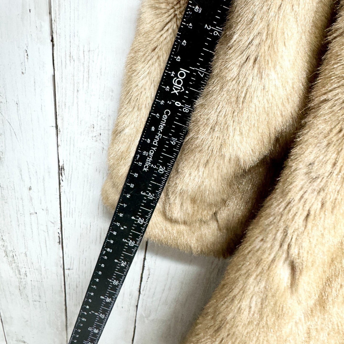 Vintage Coat Unisex Sz 14 Mink Fur Collared Long Sleeve Peacoat Front Pockets
