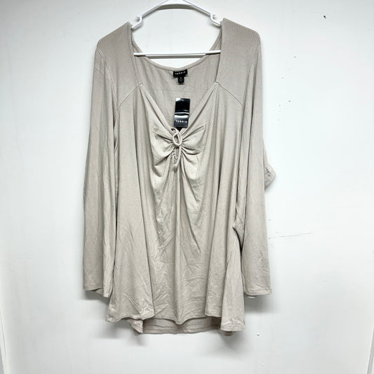 Torrid Women Everyday Rib Sweetheart Tie Front Keyhole Top Size 5X