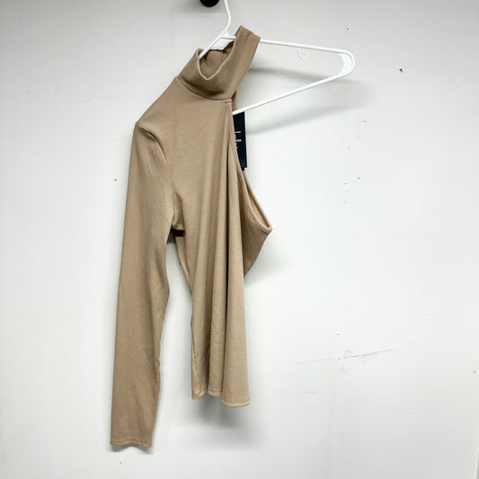 Lulu's Women Tank Halter Neck One Sleeve Ribbed Top Size Medium NWT