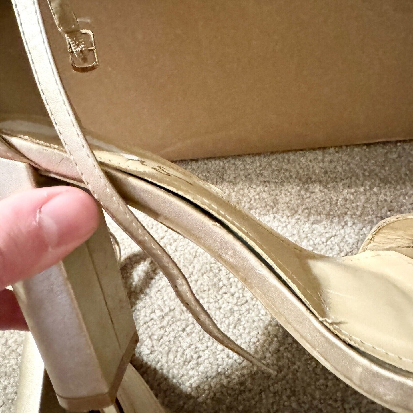 Lulus Women Size 6 Ankle Belted Taylor Natural Suede Ankle Strap Heels Open Toe