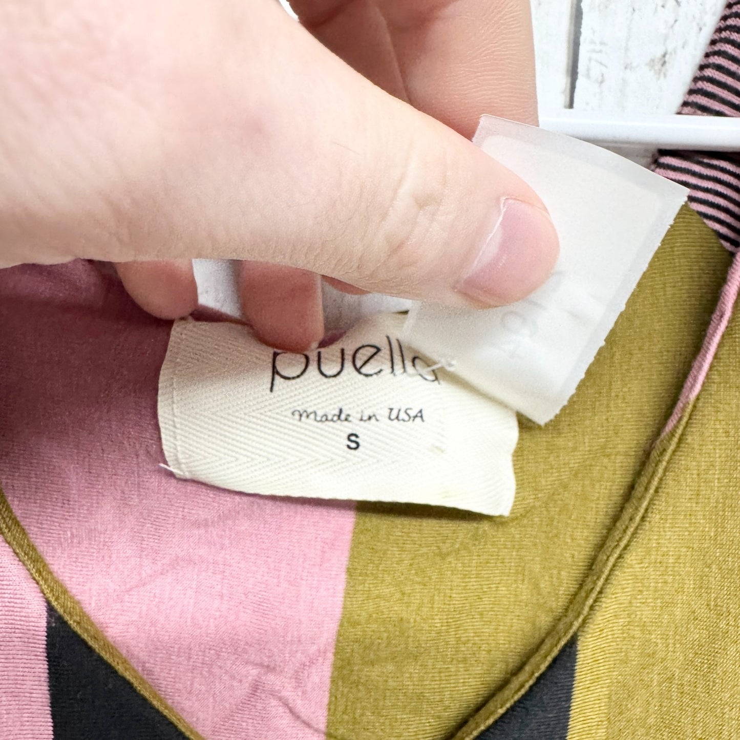 Puella Dress Women Size Small V-Neck Sleeveless Mini Tank Multicolor Stripe USA