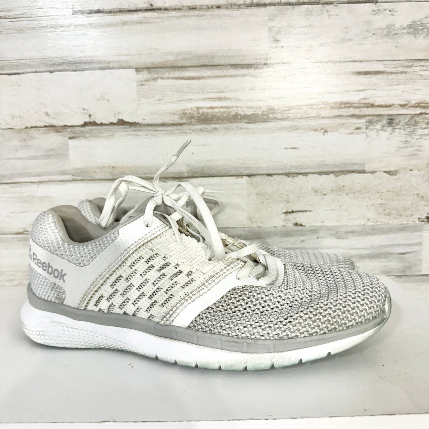 Reebok Size 8 PT PRIME RUNNER White Steel Running Sneakers Womens Shoes