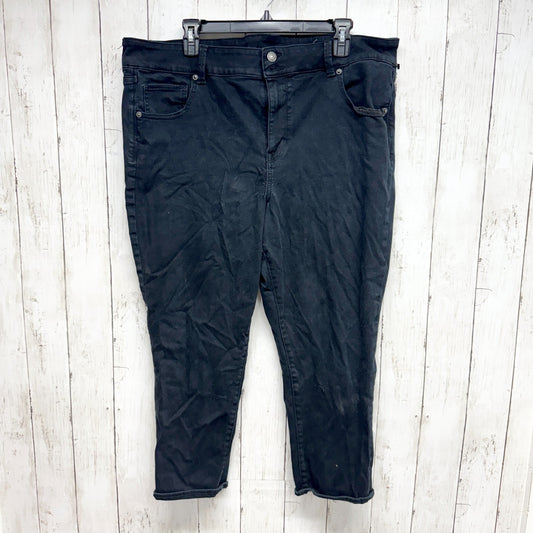 American Eagle Pants Women Size 22 Regular Black Next Level Stretch Artist Crop