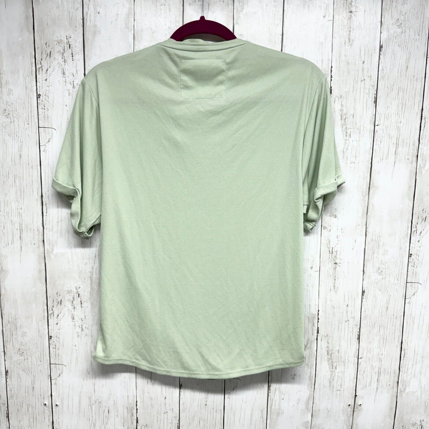 ANTHROPOLOGIE SATURDAY/SUNDAY WOMEN'S XS SAGE SHORT SLEEVE AMY SURPLICE TOP