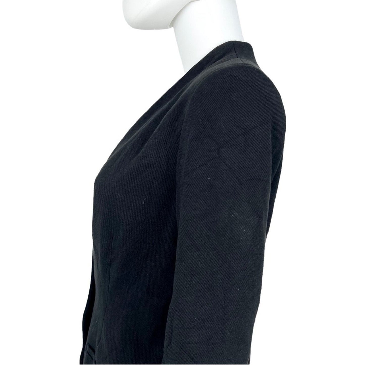 MADEWELL Blazer Suit Women Size 8 Deep V Neck Single Button Black Business