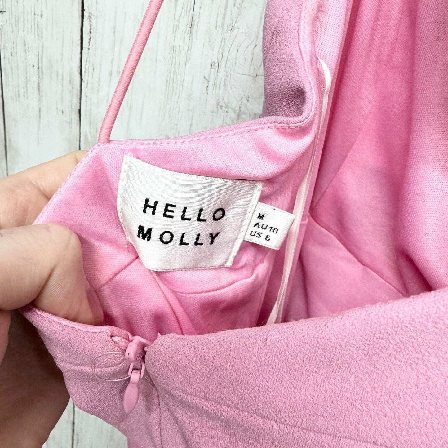Hello Molly Dress Women Sz 6 Should Have Stayed Home Mini Bubble Gum Pink Strap