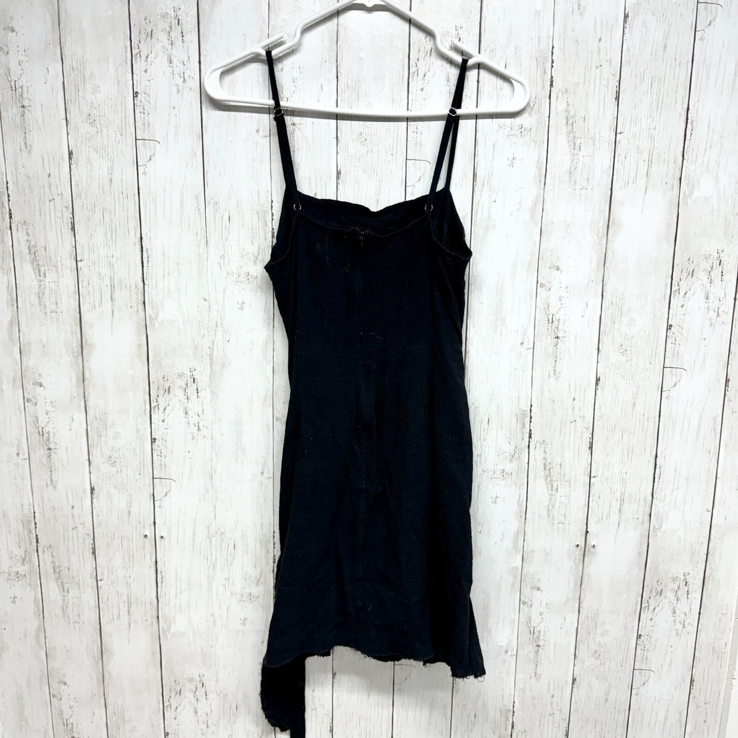 PRINCESS POLLY Dress Women Size 6 Wrap Around Black Sleeveless Mini Open Back