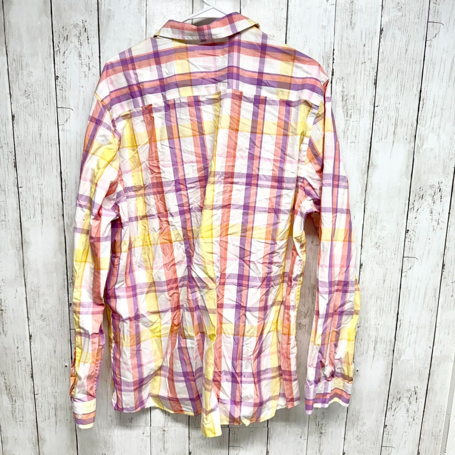 Cam Newton Made Shirt Men XL Multicolor Plaid Collared Long Sleeve Button Down