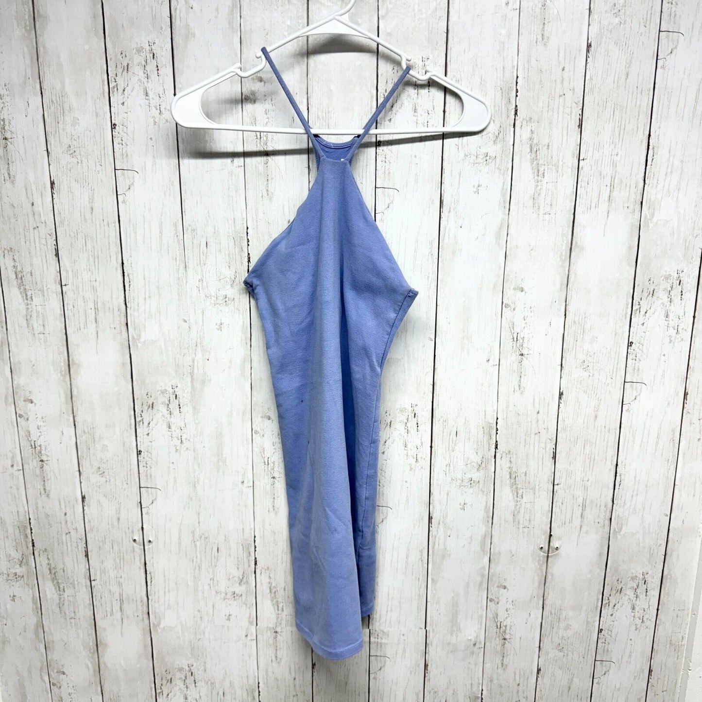 Zara Dress Women Size S Halter neck Sleeveless Blue Mini Form Fitting Summer