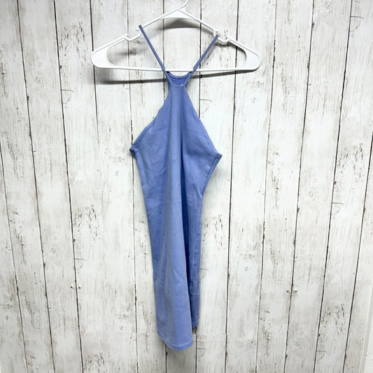 Zara Dress Women Size S Halter neck Sleeveless Blue Mini Form Fitting Summer