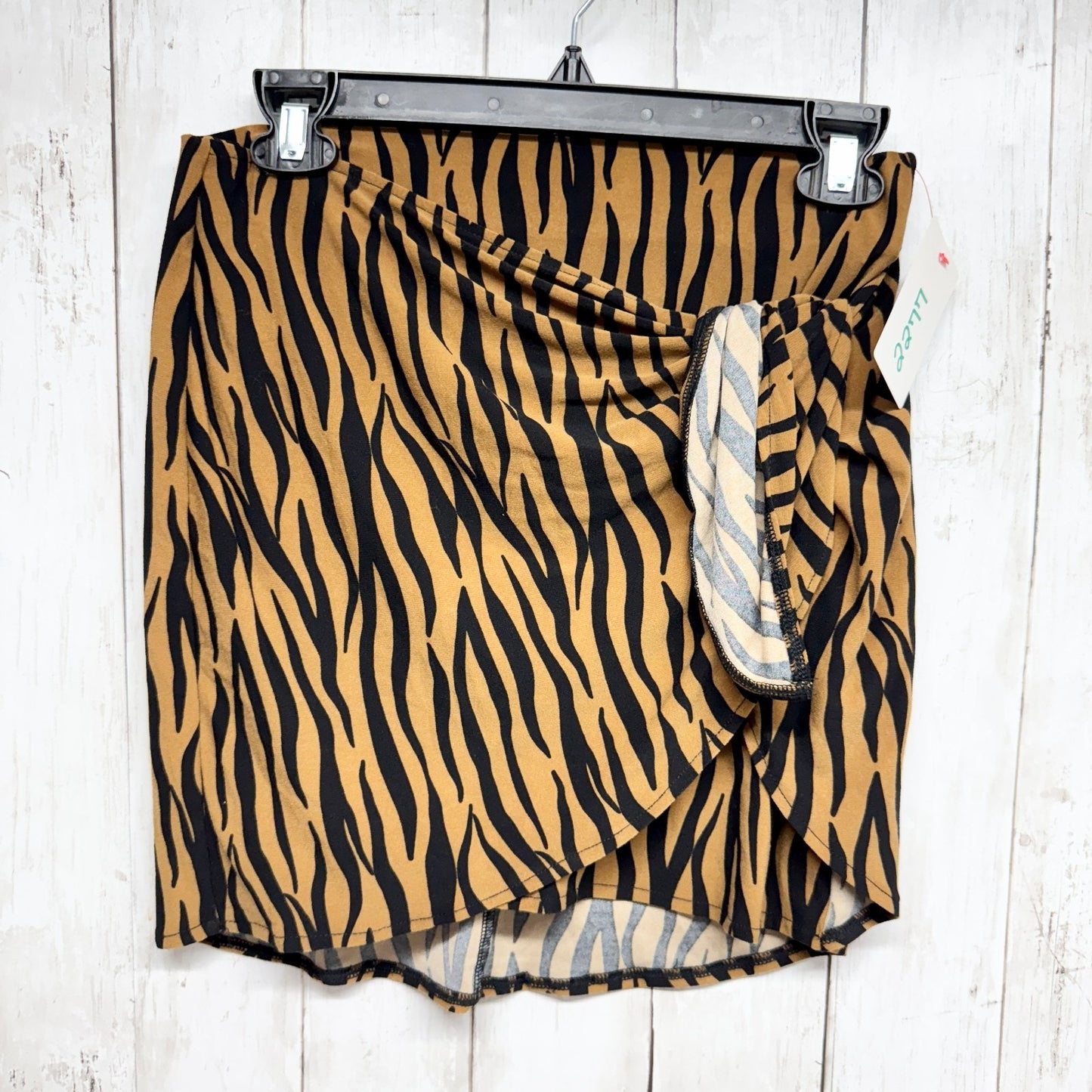 Show Me Your Mumu Skirt Women Medium Why Knot Taupe Tiger Mini Pull On Animal