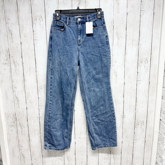 Oak Fort Pants Women Size 25 Light Wash Denim High Rise Straight Mom Jeans Basic