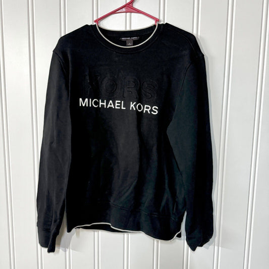 MICHAEL KORS Sweater Mens Size M Crewneck Logo Cotton Long Sleeve