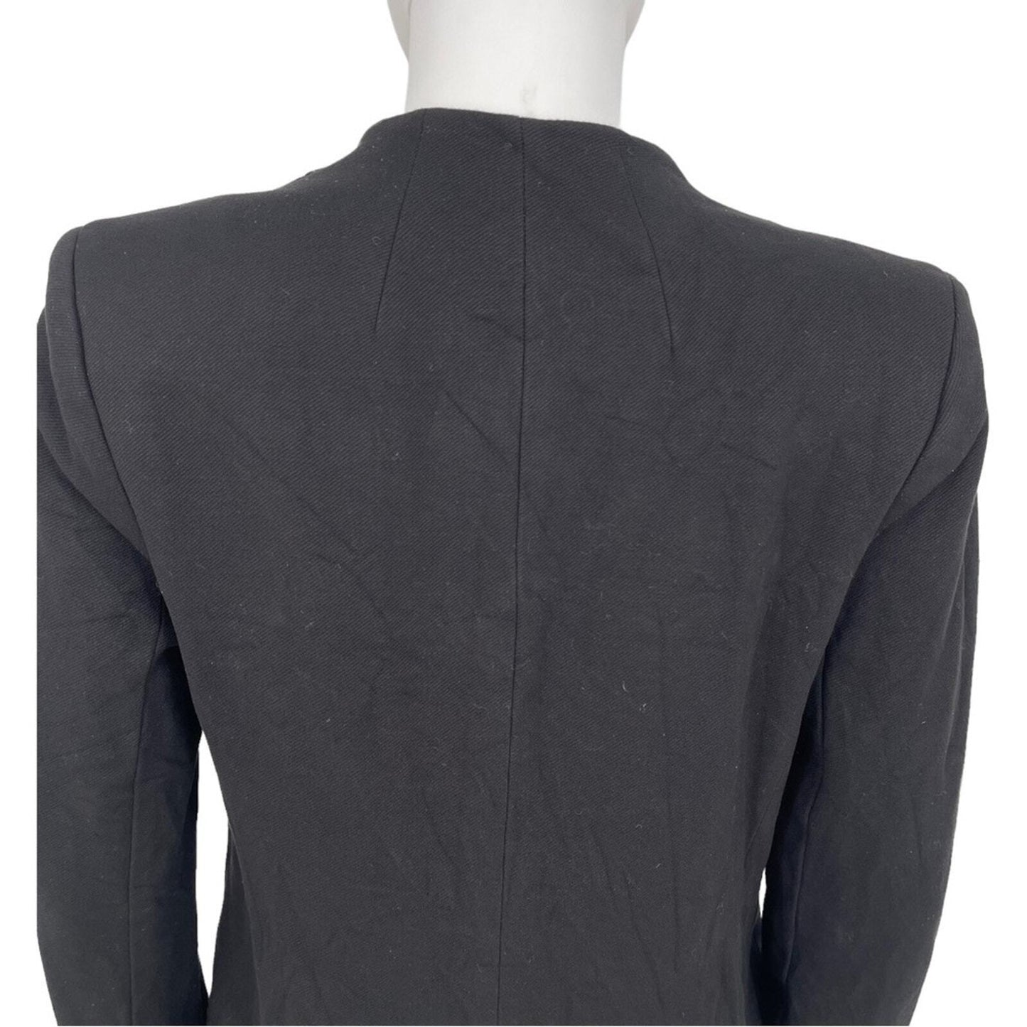 MADEWELL Blazer Suit Women Size 8 Deep V Neck Single Button Black Business