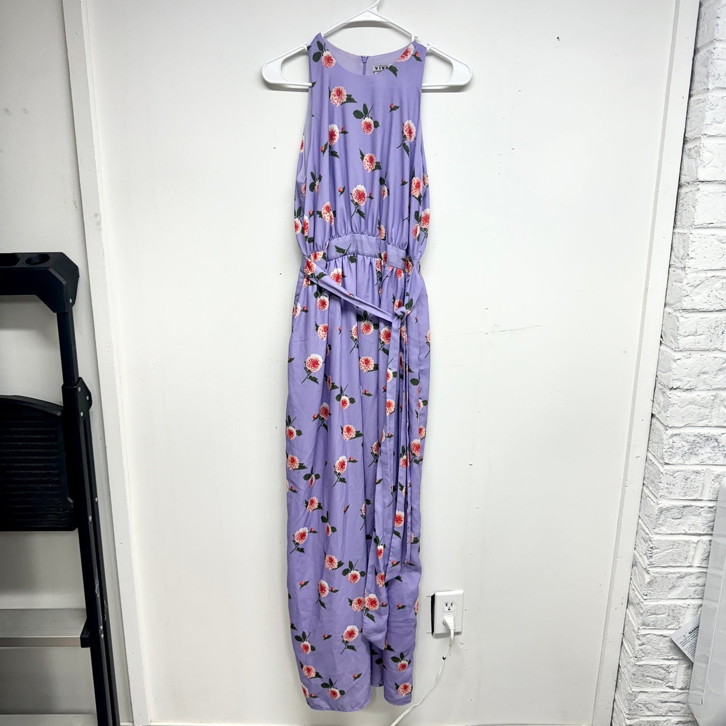 Viva Aviva Women Floral Lavender Lyrit Maxi Dress Size 2 Rent the Runway EUC