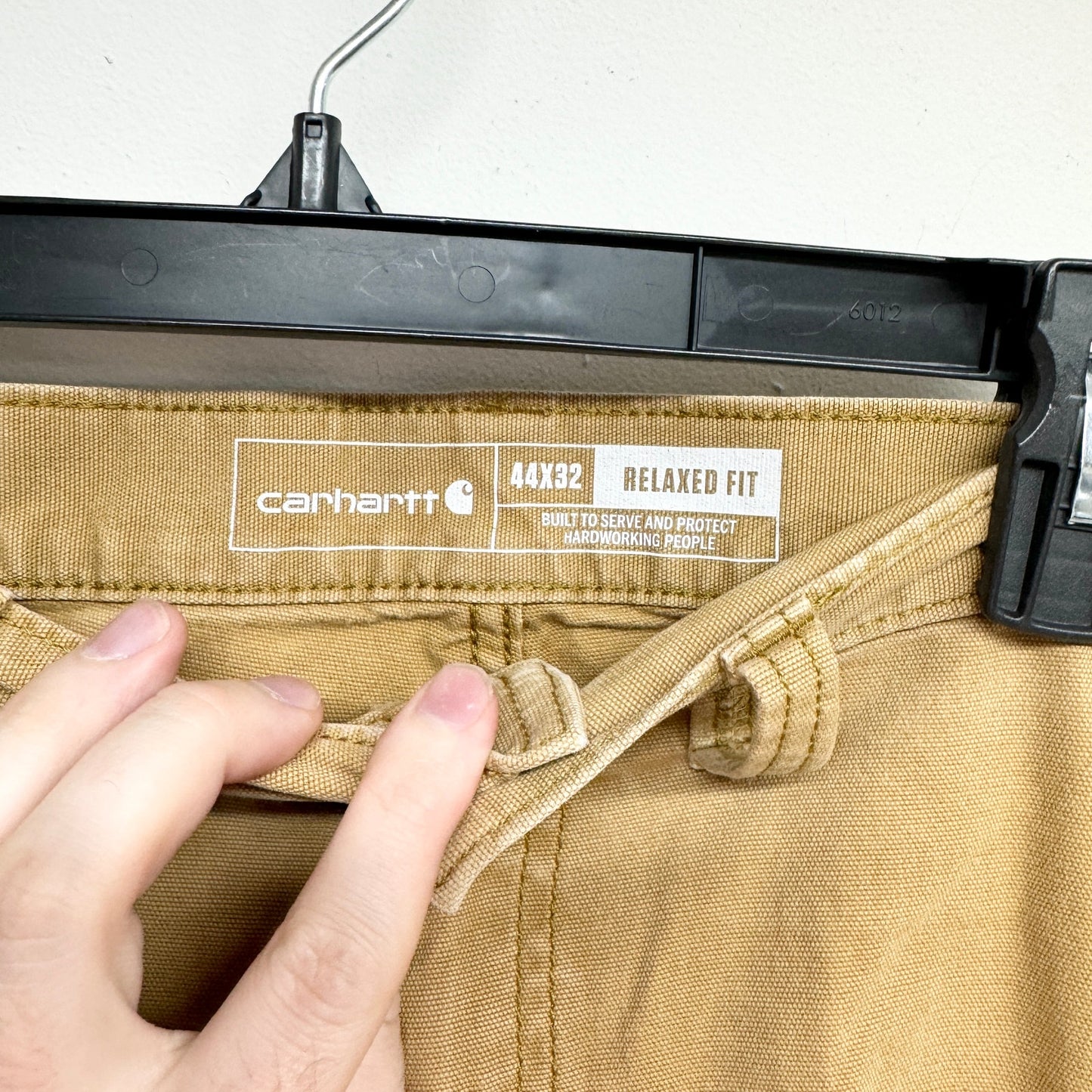Carhartt Mens 100095 253 Relaxed Fit Rugged khaki work pants 44 x 32