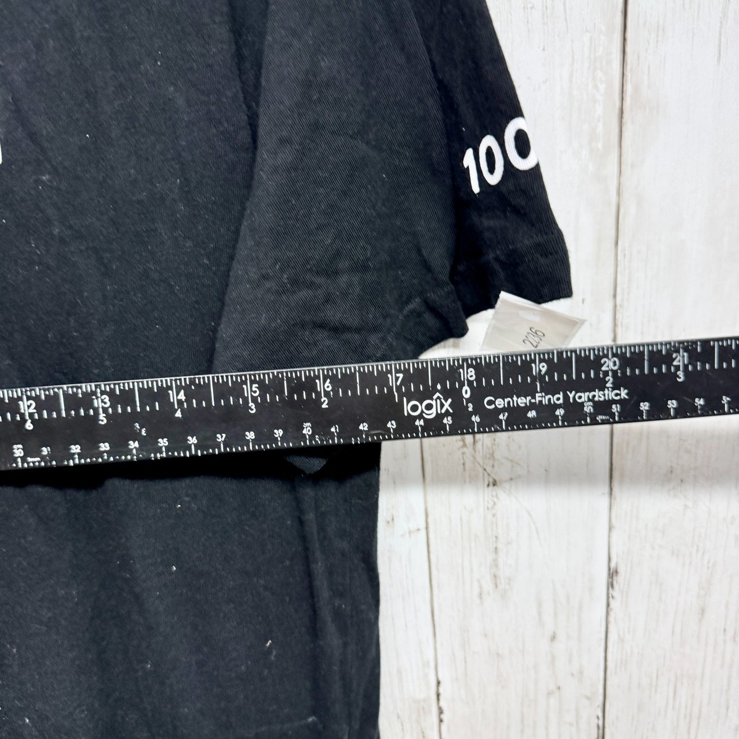 Peloton Top Unisex Size Large Black Cotton Graphic Print Short Sleeve Shirt Logo