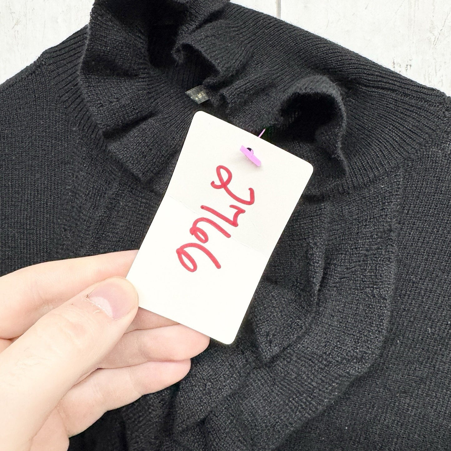 Twelfth Street by Cynthia Vincent Sweater Women Sz PS Ruffle Neck Long Sleeve