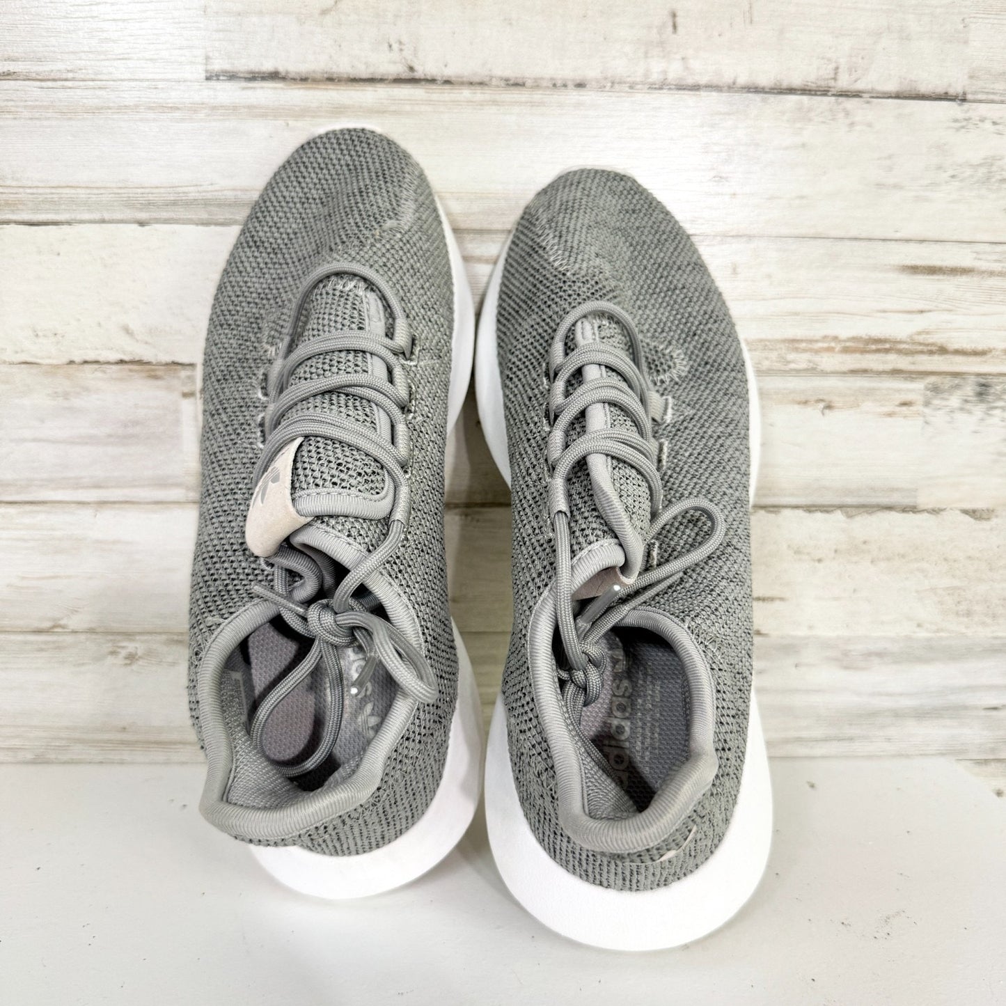 Adidas Men Size 8.5 Tubular Shadow Gray Running Sneakers Athletic Casual