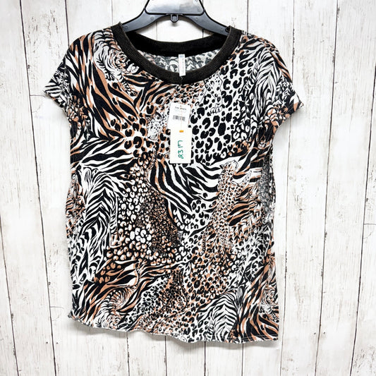 Free People Movement Top Women Size Medium Leopard Dreams Short Sleeve Tee NWT