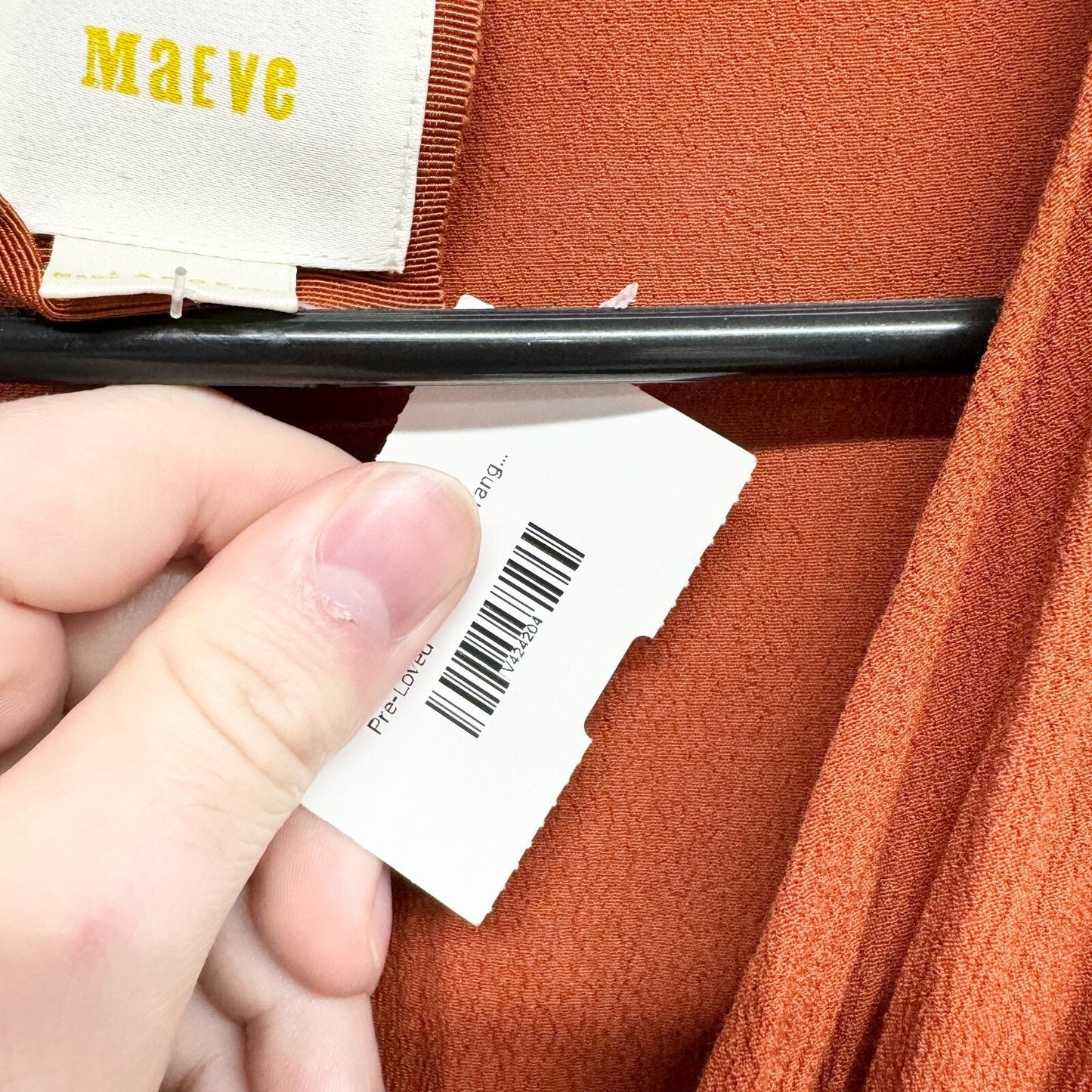 ANTHROPOLOGIE MAEVE Dress Women Size L Burnt Orange Cap Sleeve Mini Cross Over