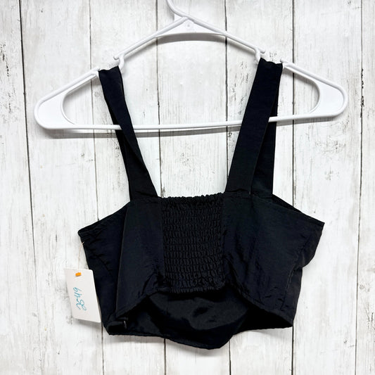 Jeannie Mai X I.N.C. Shirt Women Size XS Black Crop Sleeveless Blouse Elastic