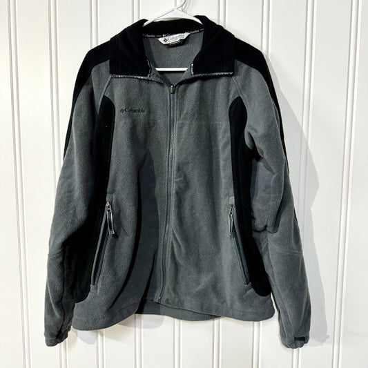 Columbia Jacket Omni-Heat Reflected Gray Mock Neck Full Zip Long Sleeve M