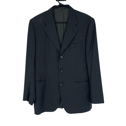 Corneliani Extra Fine Virgin Wool Charcoal Grey Triple Button Suit Jacket