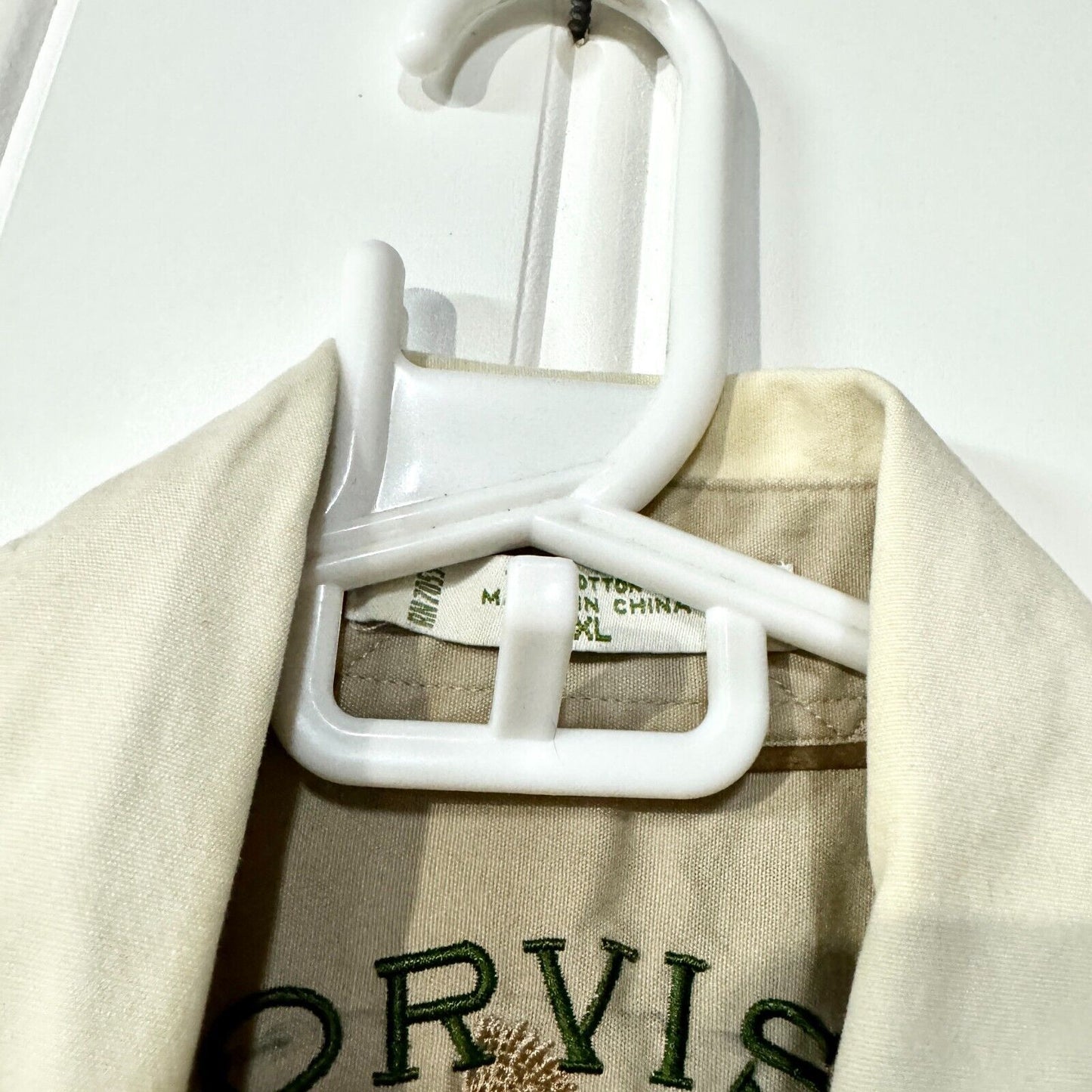 Orvis Ivory Casual Dress Shirt Outdoor Fishing Button Down Size XL