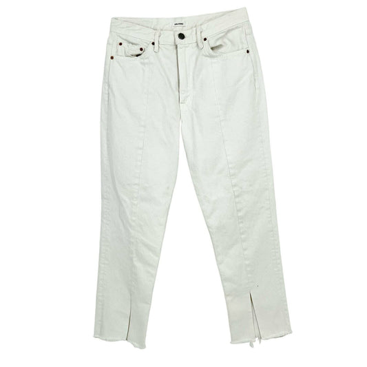 Grlfrnd Cheryl Ankle Skinny High Rise White Cotton 5 Pocket Jeans Size 28
