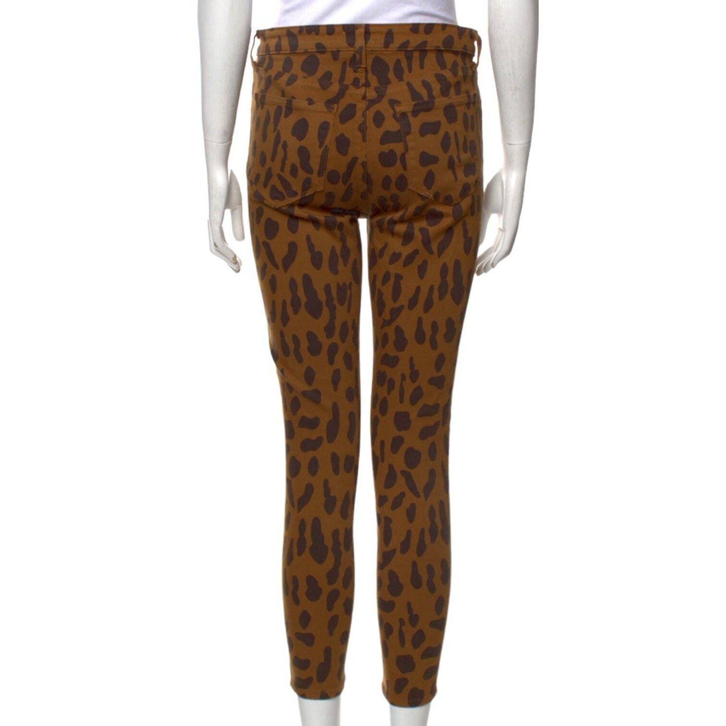 L’agence Margot High Rise Skinny Jeans Spotted Animal Print Sz 28