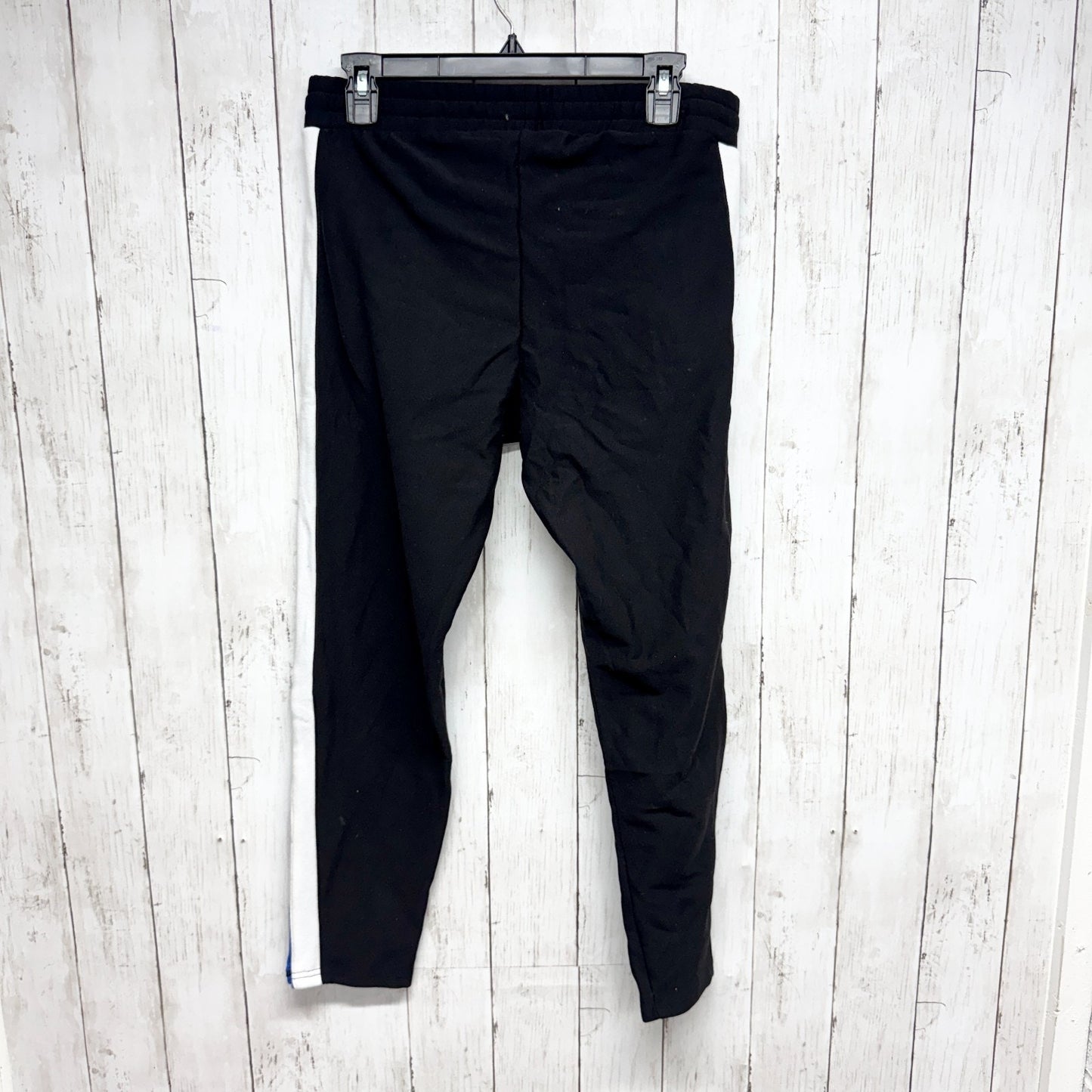 New Plush Pants Women Size Medium Navy Slim Snap Sides Joggers Drawstring Casual