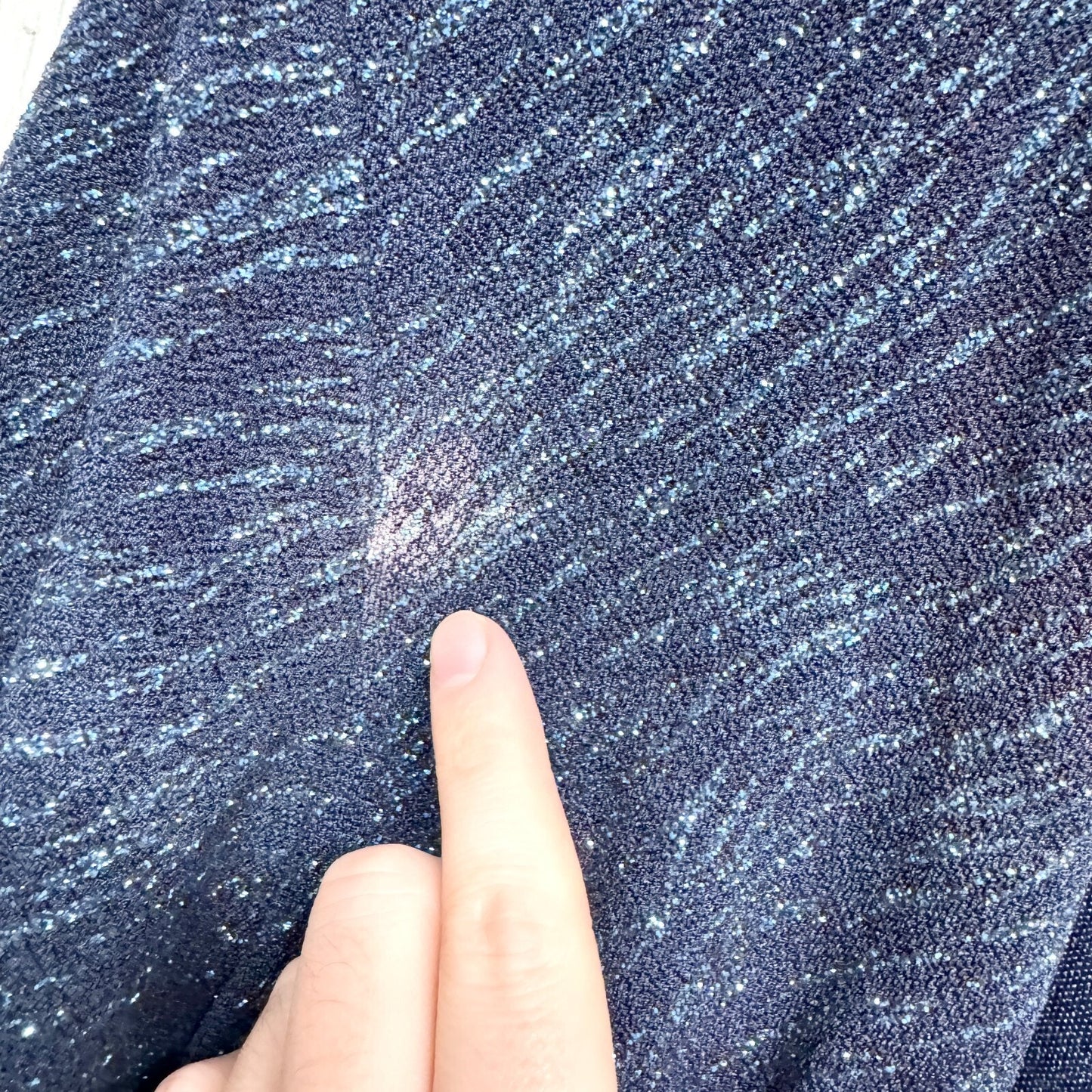 Onyx Nite Cardigan 16 Open Front Black Blue Sparkle Holiday Party Work Sparkled