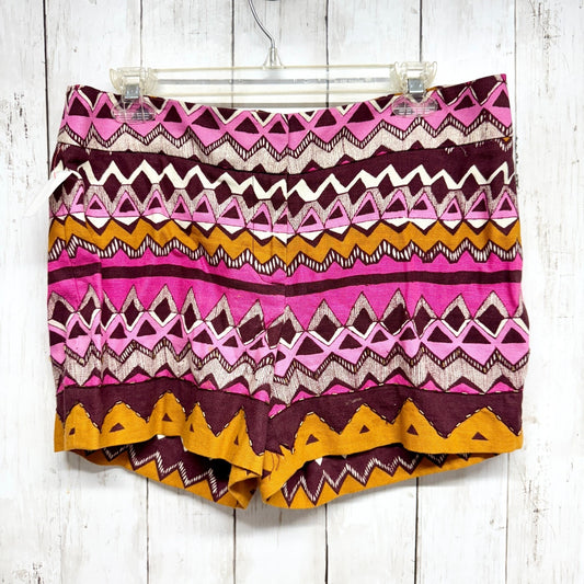 Loft Shorts Women Size 6 Multicolor Aztec Bead Detail Zip Fly Short Boho Summer