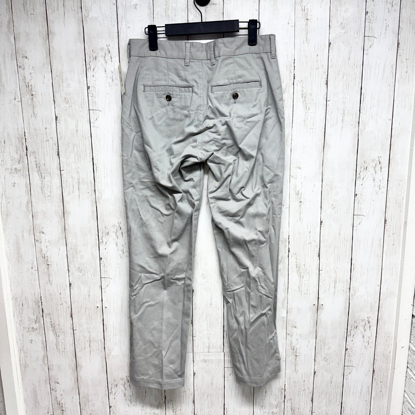 New Peter Manning Pants Men Size 28W X 28L Gray Slim Straight Chino Zip Fly